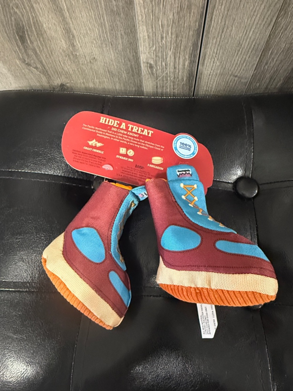 New Barkbox PNW Scootwear Small Bark Dog Plush Stuffed Crinkle Squeaky Toy - Picture 6 of 6